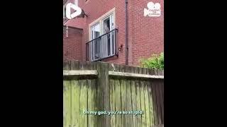 WOMEN CAUGHT CHEATING, GUY JUMPS OUT WINDOW TO ESCAPE HER HUSBAND!