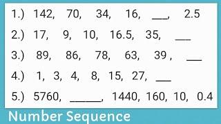 Number Sequence for Civil Service Exam