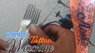 How to make simple TATTOO MACHINE with UTENSILS