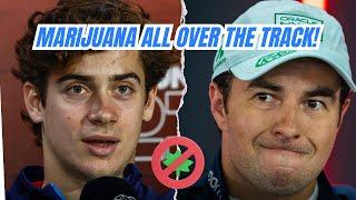 Sergio Perez and Franco Colapinto COMPLAIN about the Marijuana Smell at Las Vegas Track