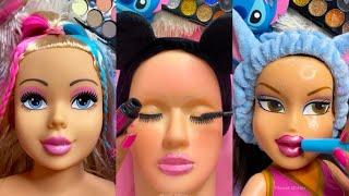 ASMR Satisfying with Unboxing & Review Mannequin head Makeup Skincare Sounds Video Fast Relax Time 