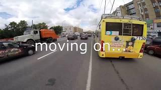 Bike ride to work in Moscow (praise Jesus edition)