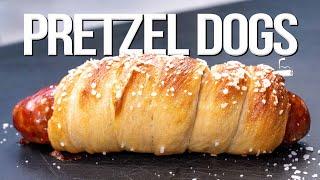 HOMEMADE PRETZEL DOGS RECIPE (SO SOFT SO DELICIOUS!) | SAM THE COOKING GUY