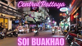 [4K] Central Pattaya Night Walk Soi Buakhao Candid Walks October 2024 Pattaya Thailand