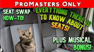 Ram Promaster: Driver Seat Swap. EVERYTHING there is to know about seats. Passenger, Swivel, Van!