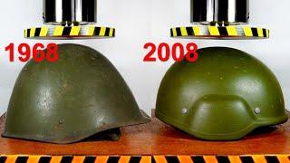 HYDRAULIC PRESS VS OLD AND MODERN ARMY HELMET