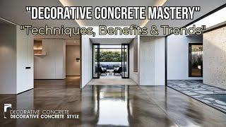 "Mastering Decorative Concrete." | {Techniques, Benefits, and Trends for Civil Engineers}