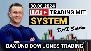 Mit 1.000€ zum beruflichen Börsenhandel mit Florian Kasischke - DAX und Dow Livetrading | 30.08.2024