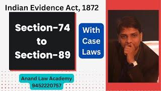 Section 74 to 89 of the Indian Evidence Act 1872 || Public Document | Private Document | Presumption