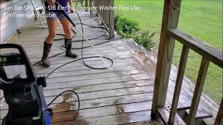 Sun Joe SPX3000 SJB Electric Pressure Washer | First Use | KimTownselYouTube