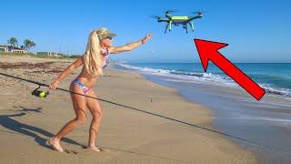 This Fishing Drone Just Changed Beach Fishing FOREVER! (Caught so many fish!)