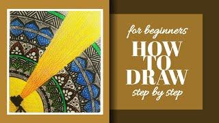 how to draw Mandala Art | National Camera Day drawing | step by step