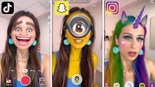 TIKTOK vs SNAPCHAT vs INSTAGRAM FILTERS TESTEN #5 || Fan Friday