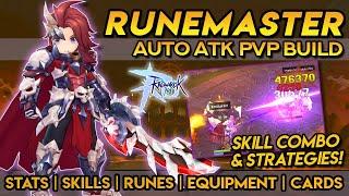 PVP BUILD FOR CRIT AUTO ATK RUNEMASTERS ~ Stats, Skills, Runes, Equipment, Cards and Tips!!