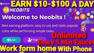 Earn $10-$100 USD A Day, Every 5 Minutes Faucet And Easy To Simple Tasks,Fast Payment Payeer,FP,EX..