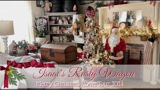 MERRY CHRISTMAS HOME TOUR 2024 ~ COUNTRY COTTAGE PRIMITIVE ANTIQUES VINTAGE HOUSE DECOR IDEAS