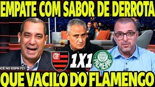 INACREDITÁVEL O FLAMENGO! PÓS JOGO FLAMENGO 1 X 1 PALMEIRAS! EMPATE COM SABOR DE DERROTA