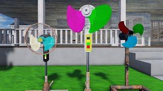 9 Fan Colours Spinning - My Fans Collection