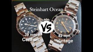 Steinhart Ocean 1 Duel: 39 vs 42mm Watches (Ceramic vs Vintage)