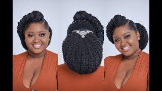 HOW TO CREATE NATURAL HAIRSTYLE FOR BRIDES/ BRIDAL UPDO FOR NATURAL HAIR BRIDE TUTORIAL