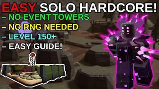 (90% WINRATE) BEST SOLO HARDCORE STRAT + GUIDE!  | Tower Defense Simulator
