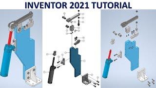 Inventor 2021 Tutorial #196 | Assembly Presentation 3D Modeling Exploded