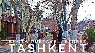 Walking Tour Shota Rustaveli Street Part 1 Tashkent City Uzbekistan Walking Around Winter Season