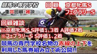 【競馬】京都牝馬S フェブラリーS 回顧･雑談 競馬の専門学校お馴染みの赤線より上赤線より下を利用した馬券の組み立て方公開【競馬の専門学校】