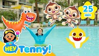 Pool Indoor Playground + MORE! Playtime with Tenny | Educational Videos for Kids | Hey Tenny!