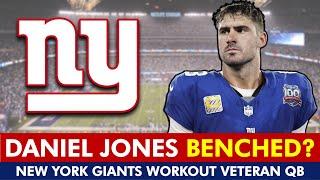 Giants BENCHING Daniel Jones After Working Out Veteran QB? | New York Giants News