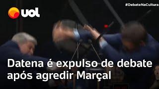 Datena agride Pablo Marçal com cadeirada e é expulso de debate da TV Cultura; Marçal vai a hospital