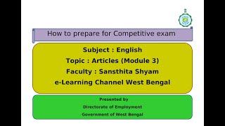 English : Articles (Module 3)