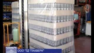Упаковка стеклотары на палетах. Колонна TURBOPACK