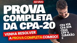 Venha Fazer a PROVA COMPLETA da CPA-20 COMIGO! 