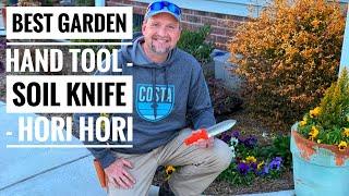 The best gardening hand tool- AM Leonard Soil Knife - Hori Hori knife