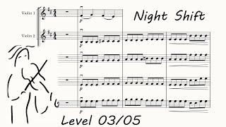 Night Shift. Music Score for Orchestra. Night Shift Orchestra. Play Along. SashaViolin.com