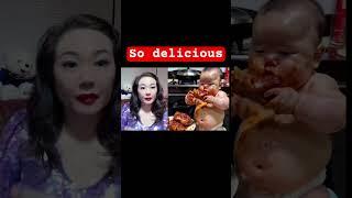 Jenny jokes: So delicious! Big infant eats mukbang ! Chinese Asian Korean food snacks!