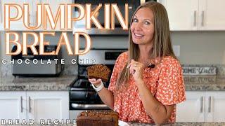 Pumpkin Chocolate Chip Quick Bread Recipe! Moist Flavorful Easy! THE BEST! Easy Beginner Recipe