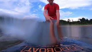 ProBoat Blackjack 42 FPV run at the sandbar and first flip caught