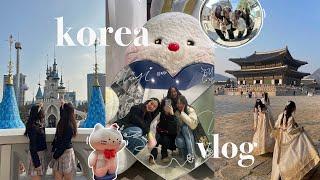 girls trip to korea  | first time in seoul, lotte world, hongdae shopping, ghibli cafe, hanbok