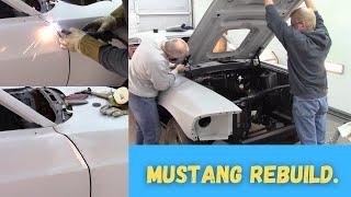 69 Mustang fender. Door gaps. Cobra jet 57. #mustang #howto Dynacorn door.