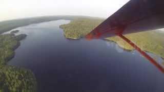 Circling And Landing At The John's Lake Outpost Camp