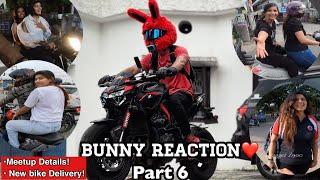 Cute Girl Reaction on Kawasaki Z900 | Bunny Helmet Cover | Market Reaction 6 #z900 #kawasaki #cute