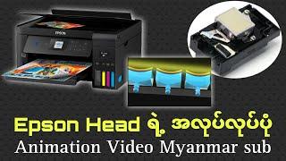 How do epson printer print head work? epson  head တစ်လုံး ဘယ်လိုအလုပ်လုပ်သလဲ #newprintermyanmar