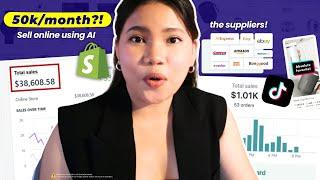 Earn ₱50K/month to sell Online using AI: Fastest Way To Start Dropshipping in 2025! #teachermarieph