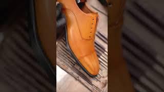 Gifennse Brown Oxford Coloring Process | Handmade Leather Magic L #leather #shoes #handmade