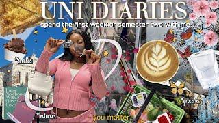 Uni Diaries | First week of the second semester || lectures, errands, grocery hauls & more!!