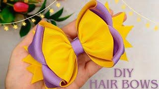 Super Beautiful Hair Bows Tutorial | How to Make Bows with Ribbon #3  #hairbows #lazos #laços