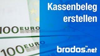 brodos.net Tutorial: Verkauf über die Kasse / Kassenbeleg erstellen