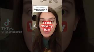 YT W SAYS SHE DOSENT WIPE AFTER USING THE TOILET#shortsfeed #idontwipe#tiktok